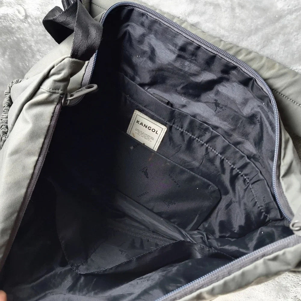 Kangol Messenger Bag Gray Travel Commuter Day Pack Backpack Kangaroo Crossbody